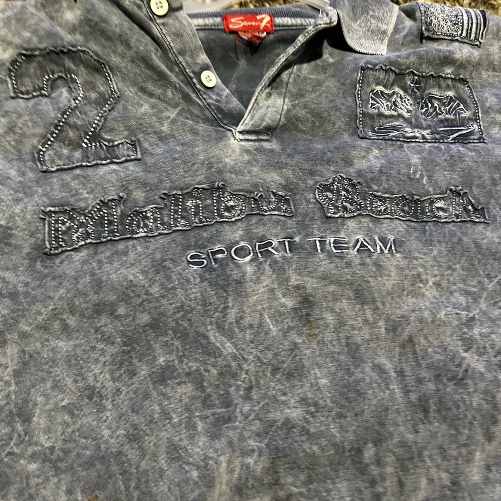 SEVEN, “ Malibu Club sports team” Polo style shirt, Large